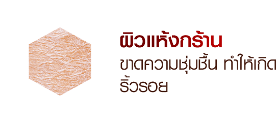 ผิวแห้งกร้าน ขาดความชุ่มชื้น ทำให้เกิดริ้วรอย